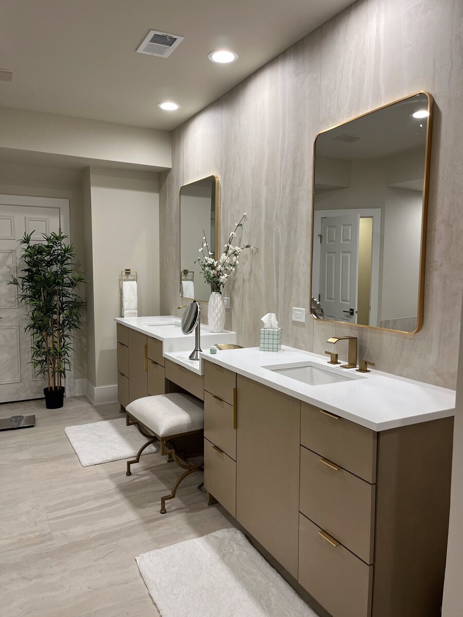 Modern Primary Bath Double Vanity